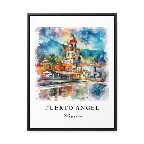 Puerto Angel MX Art, Puerto Angel Print, Oaxaca Watercolor Art, Oaxaca Mexico Gift, Travel Print, Travel Poster, Housewarming Gift