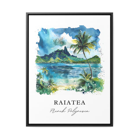 Raiatea Wall Art, Raiatea Print, French Polynesia Watercolor Art, Raiatea FP Gift, Travel Print, Travel Poster, Housewarming Gift