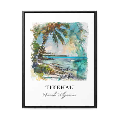 Tikehau Wall Art, Porutu-kai Print, French Polynesia Watercolor Art, Tikehau Gift, Travel Print, Travel Poster, Housewarming Gift