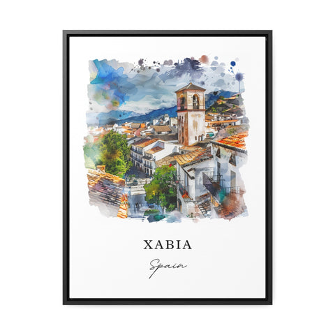 Xabia Spain Wall Art, Xabia Print, Jávea Spain Watercolor Art, Alicante Spain Art Gift, Travel Print, Travel Poster, Housewarming Gift