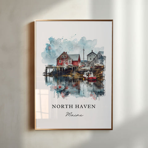 North Haven Maine Art, Knox County ME Print, Penobscot Bay Watercolor Art, North Haven Gift, Travel Print, Travel Poster, Housewarming Gift