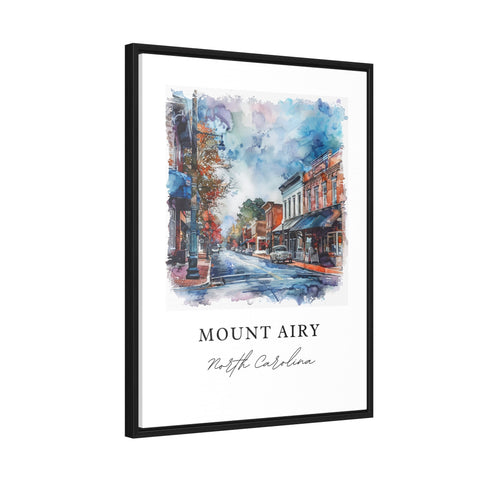 Mount Airy NC Wall Art, Surry North Carolina Print, Mount Airy Watercolor, Mount Airy Gift, Travel Print, Travel Poster, Housewarming Gift