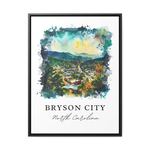 Bryson City NC Wall Art, Bryson City Print, Bryson City Watercolor, Smoky Mountains Gift, Travel Print, Travel Poster, Housewarming Gift