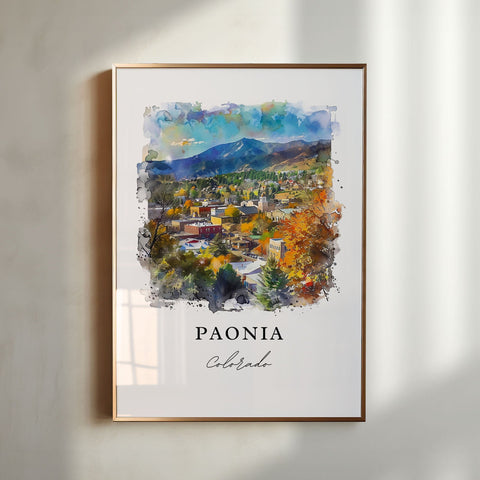 Paonia CO Wall Art, Paonia Colorado Print, Delta County Watercolor Art, Paonia Colorado Gift, Travel Print, Travel Poster, Housewarming Gift