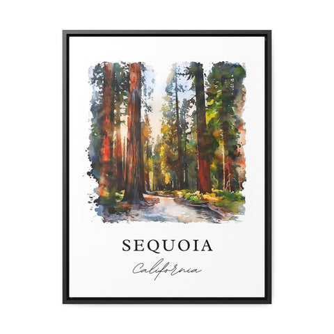 Sequoia Wall Art, Sequoia National Park Print, Sequoia Watercolor Art, Sequoia Park Gift, Travel Print, Travel Poster, Housewarming Gift