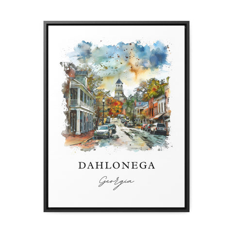 Dahlonega GA Wall Art, Dahlonega Print, Dahlonega Watercolor Art, Dahlonega Georgia Gift, Travel Print, Travel Poster, Housewarming Gift