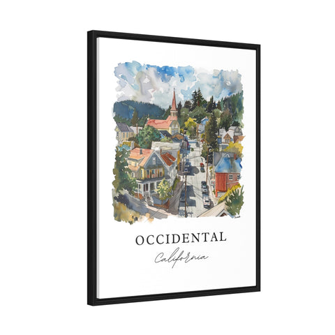 Occidental CA Wall Art, Occidental Print, Sonoma Watercolor Art, Sonoma California Gift, Travel Print, Travel Poster, Housewarming Gift