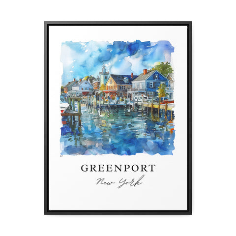 Greenport NY Wall Art, Greenport Print, Greenport Watercolor Art, Suffolk County Gift, Travel Print, Travel Poster, Housewarming Gift