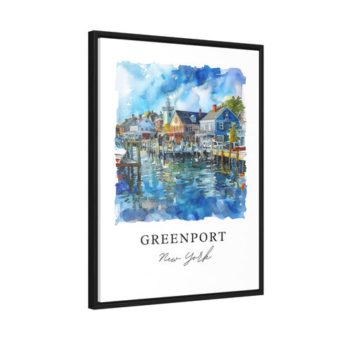 Greenport NY Wall Art, Greenport Print, Greenport Watercolor Art, Suffolk County Gift, Travel Print, Travel Poster, Housewarming Gift