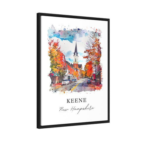 Keene NH Wall Art, Keene New Hampshire Print, Keene NH Watercolor Art, Cheshire County Gift, Travel Print, Travel Poster, Housewarming Gift