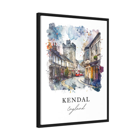 Kendal England Wall Art, Kendal Print, Kendal UK Watercolor Art, Cumbria England Gift, Travel Print, Travel Poster, Housewarming Gift