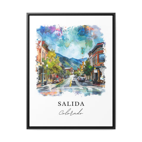 Salida CO Art, Salida Colorado Print, Chaffee County Watercolor Art, Salida Colorado Gift, Travel Print, Travel Poster, Housewarming Gift