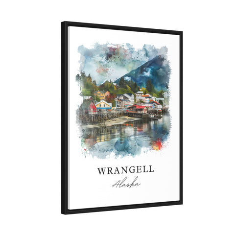 Wrangell Alaska Art, Wrangell AK Print, Wrangell Watercolor Art, Wrangell Alaska Gift, Travel Print, Travel Poster, Housewarming Gift