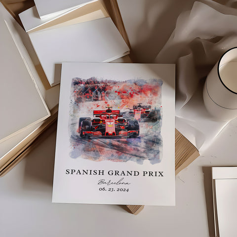 2024 Spanish Grand Prix Art, Barcelona F Print, Spanish F1 Artwork, Spanish Grand Prix 2024 Gift, Travel Poster, F1 Enthusiast Gift