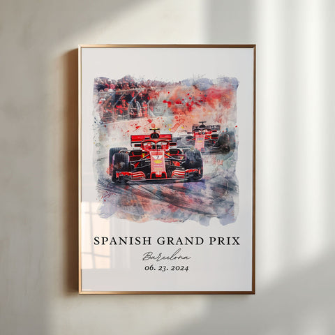 2024 Spanish Grand Prix Art, Barcelona F Print, Spanish F1 Artwork, Spanish Grand Prix 2024 Gift, Travel Poster, F1 Enthusiast Gift