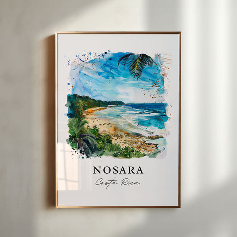 Nosara Costa Rica Art, Nosara Print, Nosara Watercolor Art, Nicoya Peninsula Gift, Travel Print, Travel Poster, Housewarming Gift