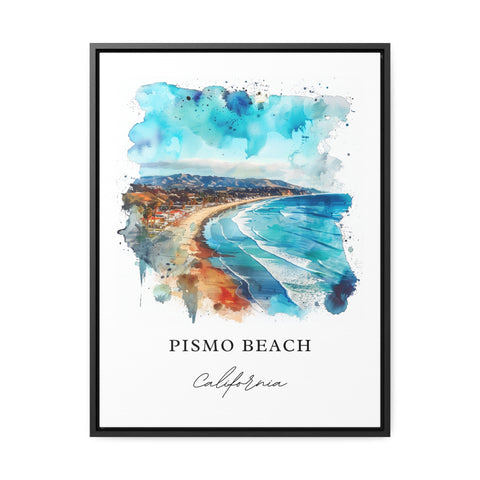 Pismo Beach Art, Central Coast Cali Print, Pismo Beach Watercolor, Pismo Beach Gift, Travel Print, Travel Poster, Housewarming Gift