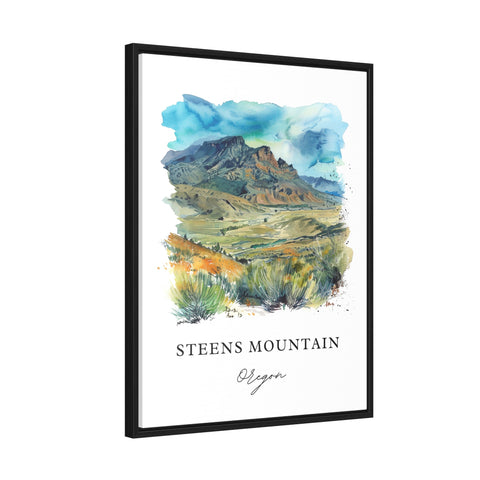 Steens Mountain Wall Art, Steens Mountain OR Print, Harney County Watercolor, Oregon Gift, Travel Print, Travel Poster, Housewarming Gift