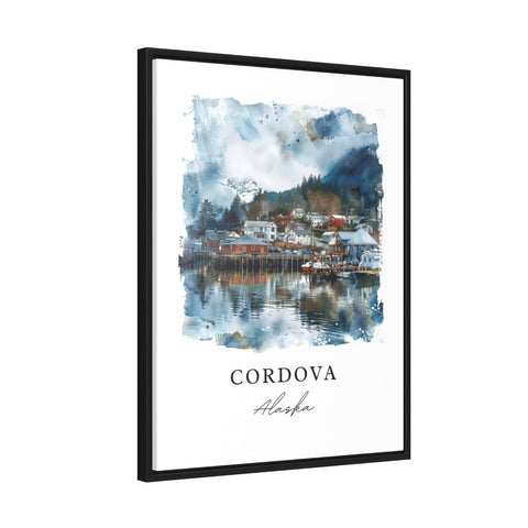 Cordova Alaska Art, Cordova Print, Chugach Alaska Watercolor Art, Cordova AK Gift, Travel Print, Travel Poster, Housewarming Gift