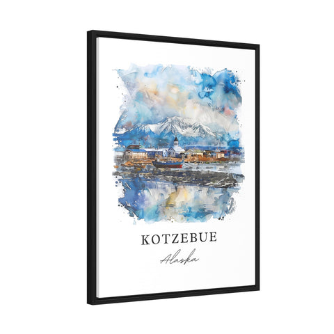 Kotzebue Alaska Wall Art, Kotzebue AK Print, Kotzebue Watercolor Art, Northwest Arctic Gift, Travel Print, Travel Poster, Housewarming Gift