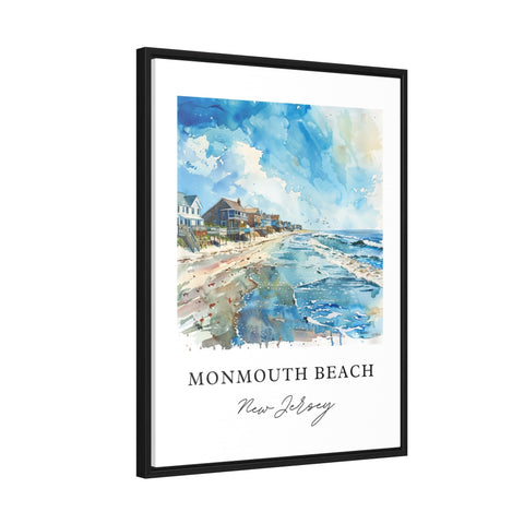 Monmouth Beach Wall Art, Jersey Shore Print, Monmouth Beach Watercolor, Monmouth Beach Gift, Travel Print, Travel Poster, Housewarming Gift