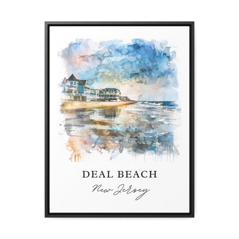 Deal NJ Art, Deal Beach Print, Jersey Shore Watercolor, Deal NJ Gift, Travel Print, Travel Poster, Housewarming Gift