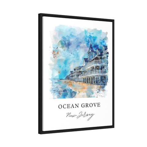 Ocean Grove Art, Ocean Grove Print, Ocean Grove NJ Watercolor, Jersey Shore Gift, Travel Print, Travel Poster, Housewarming Gift