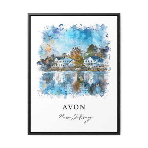 Avon NJ Wall Art, Avon Print, Avon by the Sea Watercolor, Avon New Jersey Gift, Travel Print, Travel Poster, Housewarming Gift