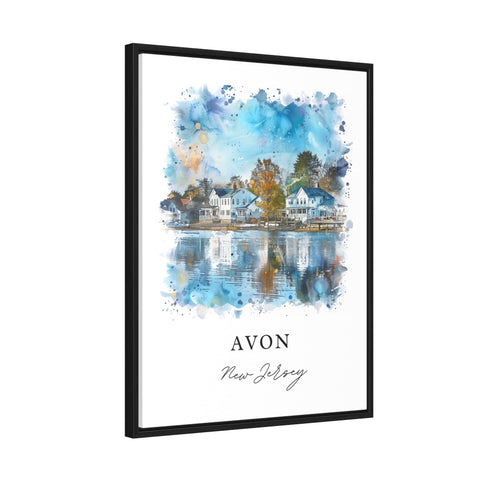 Avon NJ Wall Art, Avon Print, Avon by the Sea Watercolor, Avon New Jersey Gift, Travel Print, Travel Poster, Housewarming Gift