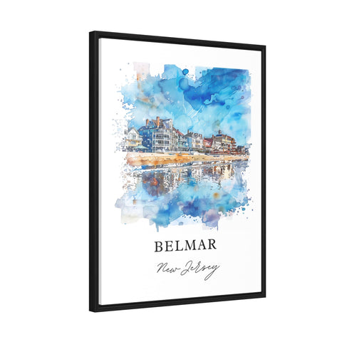 Belmar NJ Wall Art, Belmar Print, Belmar Watercolor, Jersey Shore Gift, Travel Print, Travel Poster, Housewarming Gift