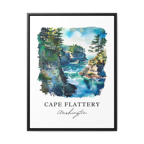 Cape Flattery WA Art, Olympic Peninsula WA Print, Cape Flattery Watercolor, Washington Gift, Travel Print, Travel Poster, Housewarming Gift