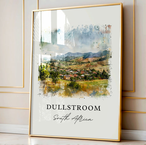 Dullstroom South Africa Art, Dullstroom Print, Emnothweni Watercolor, Mpumalanga Gift, Travel Print, Travel Poster, Housewarming Gift