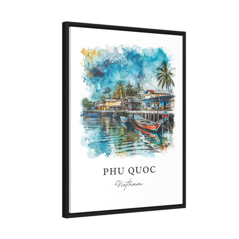 Phu Quoc Wall Art, Phu Quoc Print, Vietnam Watercolor Art, Phu Quoc Thailand Gift, Travel Print, Travel Poster, Housewarming Gift