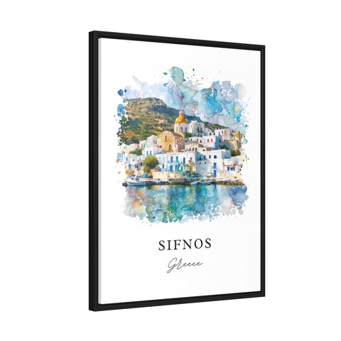 Sifnos Greece Art, Sifnos Print, Sifnos Greece Watercolor Art, Cyclades Islands Gift, Travel Print, Travel Poster, Housewarming Gift