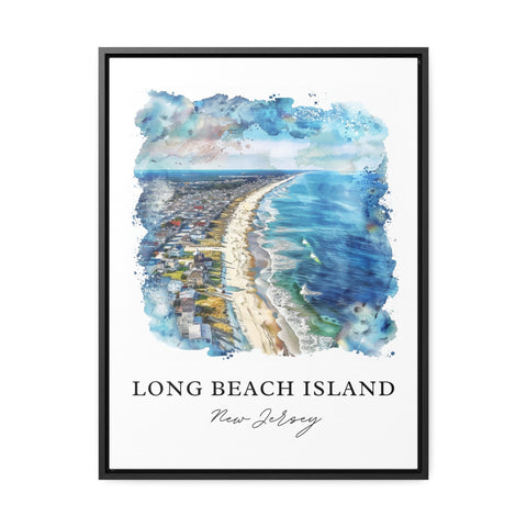 LBI Wall Art, Long Beach Island Print, LBI Watercolor Art, Beach Haven NJ Gift, Travel Print, Travel Poster, Housewarming Gift