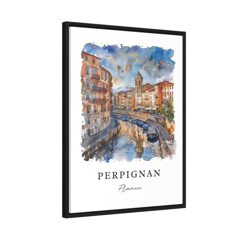 Perpignan France Art, Perpignan FR Print, Pyrenees Watercolor Art, Perpignan France Gift, Travel Print, Travel Poster, Housewarming Gift