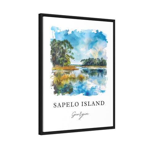 Sapelo Island Art, Sapelo Island Georgia Print, Sapelo Watercolor, McIntosh County GA Gift, Travel Print, Travel Poster, Housewarming Gift