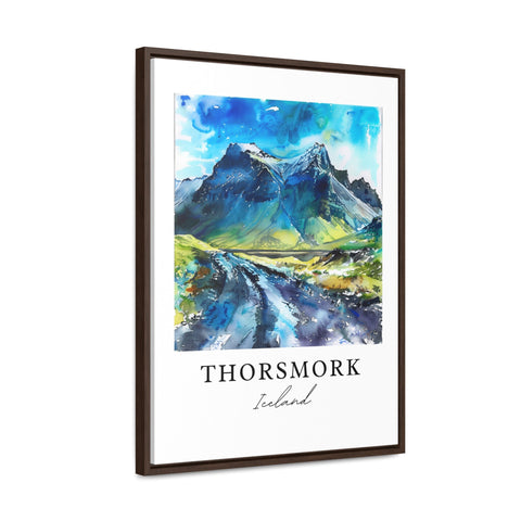 Thorsmork Iceland Art, Thorsmork Print, Iceland Glaciers Watercolor Art, Thorsmork Gift, Travel Print, Travel Poster, Housewarming Gift