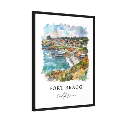 Fort Bragg Cali Art, Fort Bragg CA Print, Mendocino Watercolor, Mendocino California Gift, Travel Print, Travel Poster, Housewarming Gift