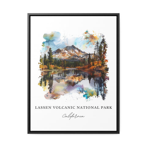 Lassen National Park Art, Lassen Volcanic Print, California Watercolor, Lassen Park Gift, Travel Print, Travel Poster, Housewarming Gift