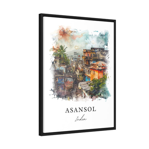 Asansol India Wall Art, Asansol Print, Asansol Watercolor Art, West Bengal Gift, Travel Print, Travel Poster, Housewarming Gift