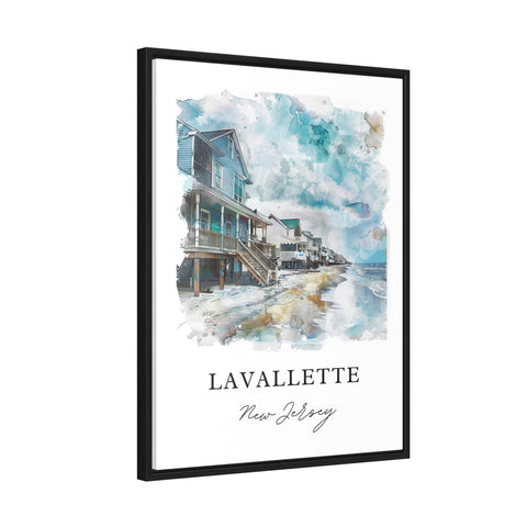 Lavallette NJ Wall Art, Lavallette Print, Jersey Shore Watercolor Art, Lavallette NJ Gift, Travel Print, Travel Poster, Housewarming Gift