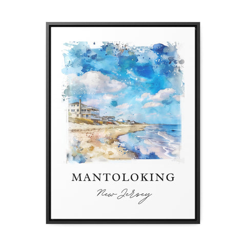 Mantaloking NJ Art, Mantaloking Print, Jersey Shore Watercolor Art, Mantaloking Gift, Travel Print, Travel Poster, Housewarming Gift