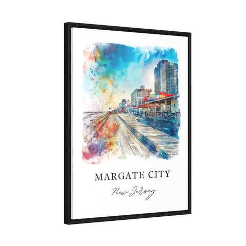 Margate City Wall Art, Margate NJ Print, Margate City Watercolor Art, Margate City Gift, Travel Print, Travel Poster, Housewarming Gift