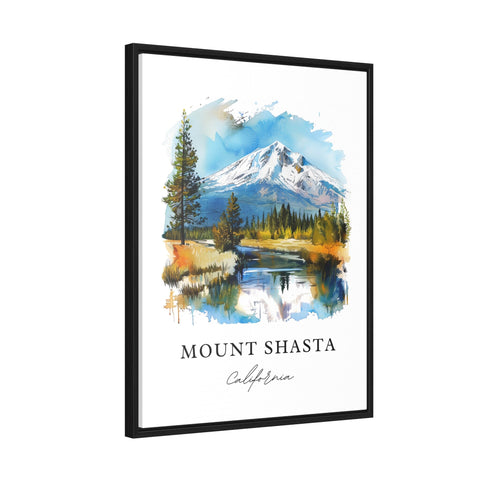 Mount Shasta CA Art, Mount Shasta Print, Siskiyou County Watercolor Art, Mount Shasta Gift, Travel Print, Travel Poster, Housewarming Gift