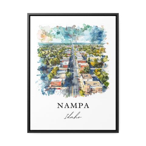 Nampa Idaho Art, Nampa ID Print, Nampa Watercolor Art, Nampa Idaho Gift, Travel Print, Travel Poster, Housewarming Gift