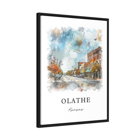 Olathe KS Wall Art, Olathe Print, Olathe Watercolor Art, Olathe Kansas Gift, Travel Print, Travel Poster, Housewarming Gift