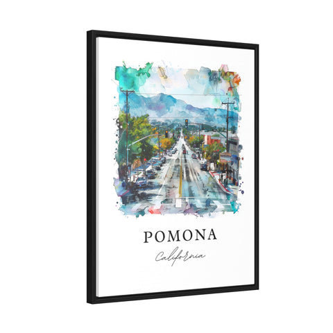 Pomona California Art, Pomona Print, Pomona Watercolor Art, Pomona Valley CA Gift, Travel Print, Travel Poster, Housewarming Gift