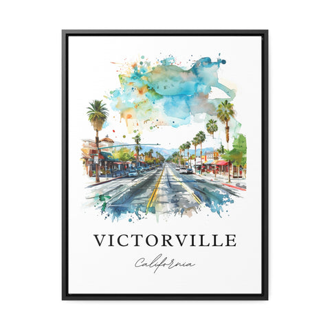 Victorville CA Wall Art, Victorville Print, Victorville Watercolor Art, San Bernardino Gift, Travel Print, Travel Poster, Housewarming Gift