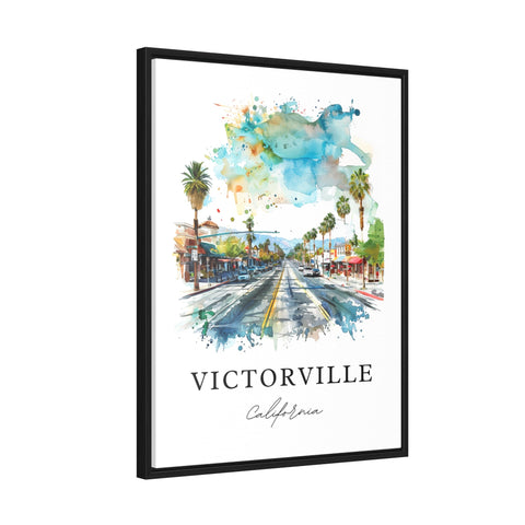 Victorville CA Wall Art, Victorville Print, Victorville Watercolor Art, San Bernardino Gift, Travel Print, Travel Poster, Housewarming Gift